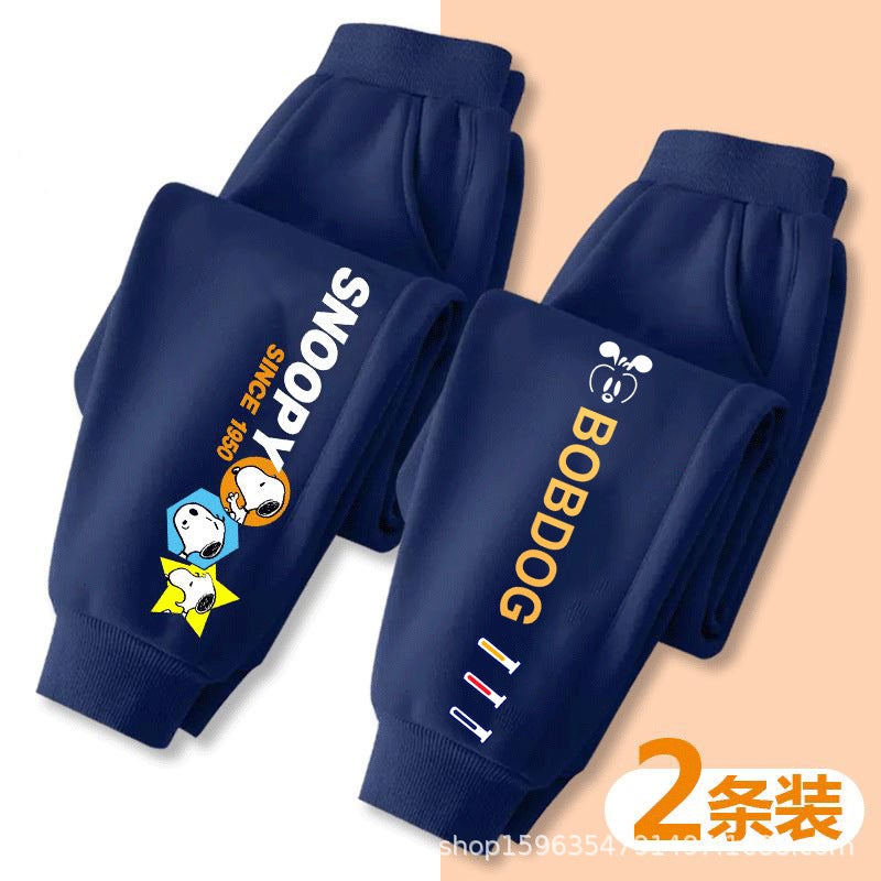 High-Quality Pants For , Thickened And Fleece-Lined Children'S Sweatpants, Super Soft Fine Fleece Integrated Pants For Older Children - Image 3