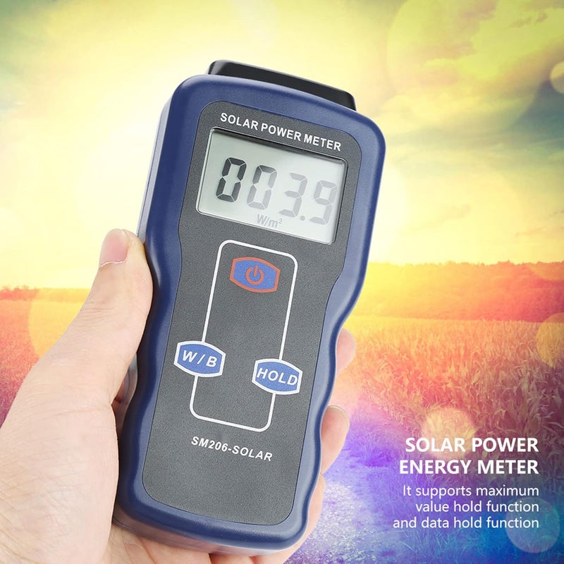 Handheld Solar Radiation Detector with Hold Function for Solar Energy Research and Glass Performance Test - Image 3