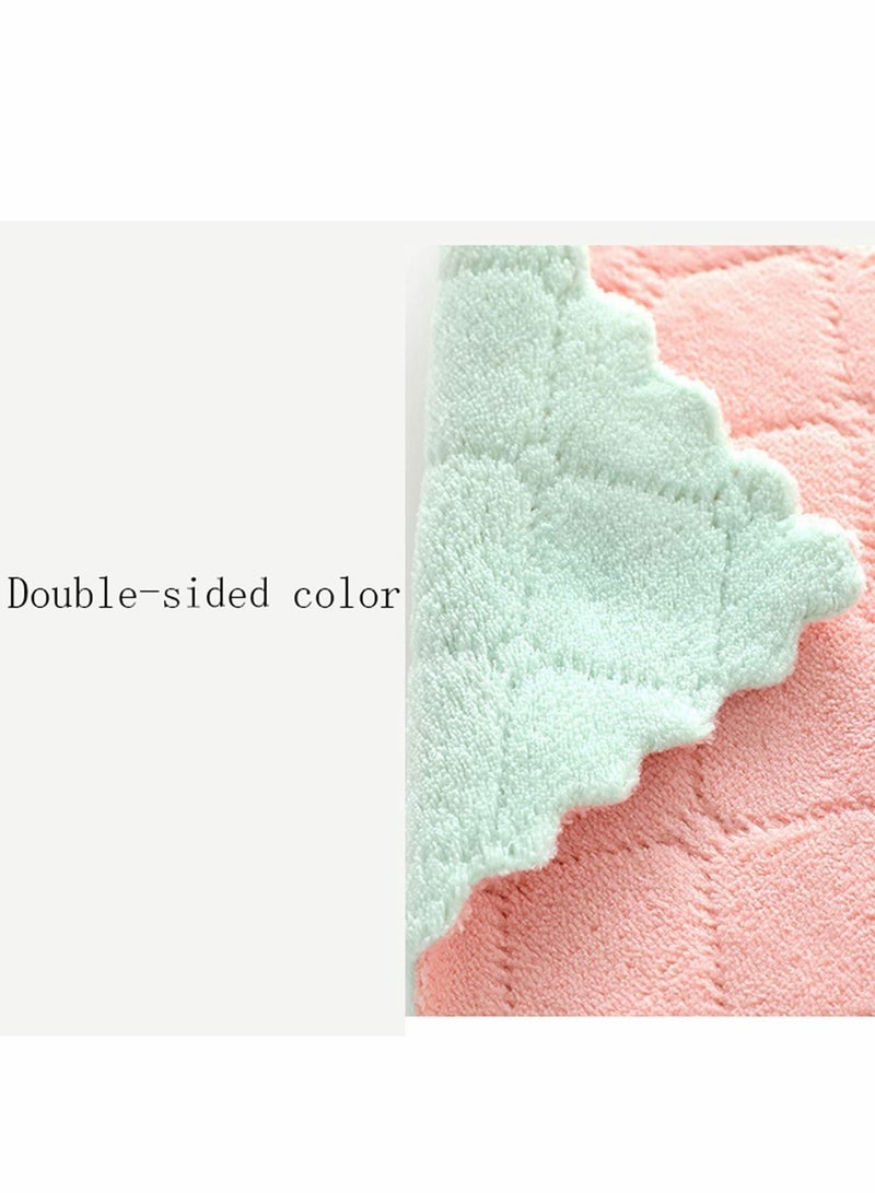 NIBEMINENT Dish Towels, Cleaning Cloth, 10 Pcs Kitchen Dishcloth Microfiber, Super Absorbent Velvet Cloths for Dishes and Cars - Image 4