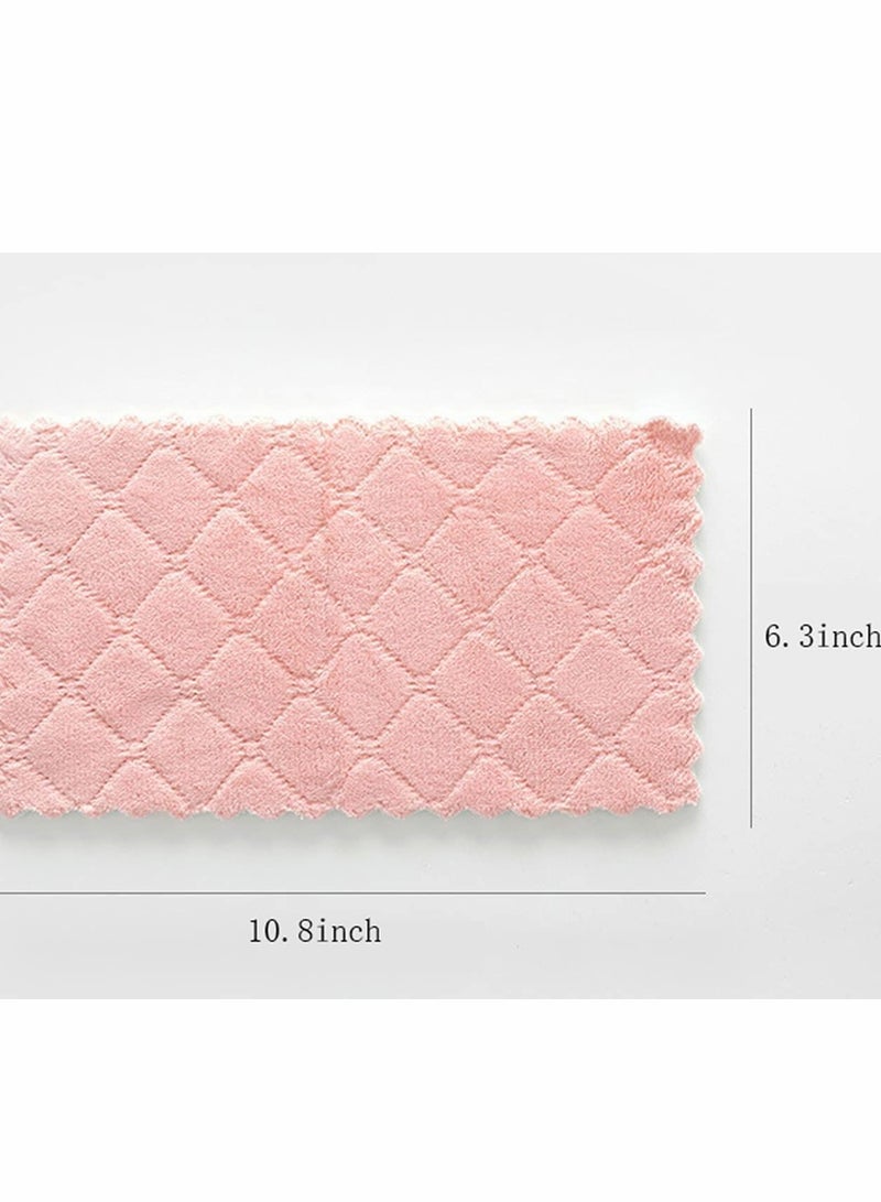NIBEMINENT Dish Towels, Cleaning Cloth, 10 Pcs Kitchen Dishcloth Microfiber, Super Absorbent Velvet Cloths for Dishes and Cars - Image 2