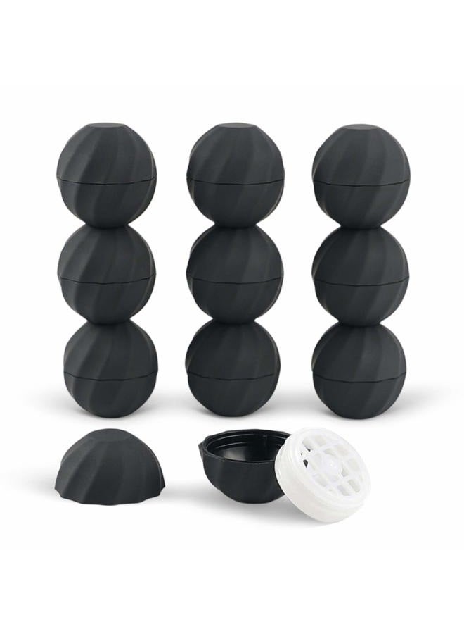 LONGWAY 0.24Oz (7ml) Empty Lip Balm Sphere Containers | Screw Cap Lipstick Tubes/Chapstick Tubes/Chapstick Holder for Lip Gloss & BPA FREE (Pack of 10, Black) - Image 1