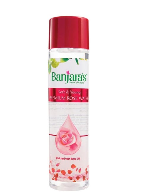 Soft & Young Premium Rose Water Enriched with Rose Extract Tones the Skin Maintains the pH Balance of the Skin  - 120ml