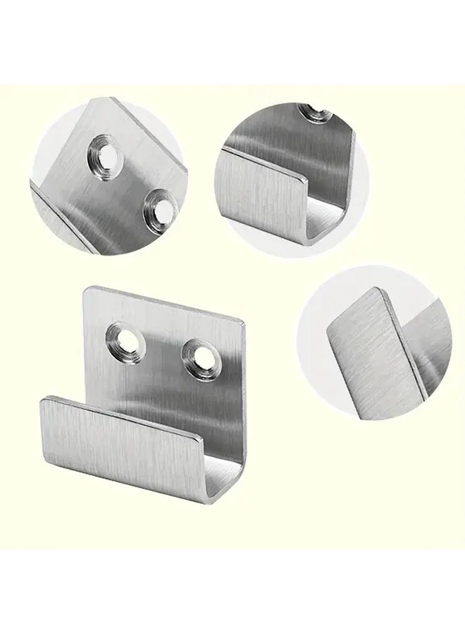 2 Pack Black Heavy Duty Stainless Steel Picture Hanging Brackets Wall Mount Rust Free Includes Screws Suitable For Framed Art Furniture And Bathroom Easy Installation Metal Hanging Hardware - Image 5