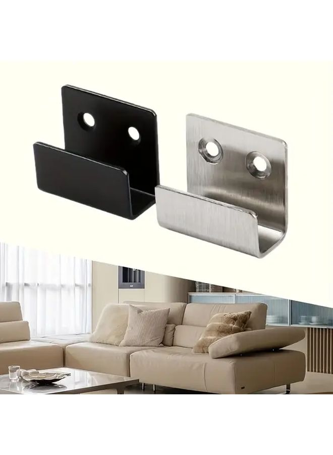 2 Pack Black Heavy Duty Stainless Steel Picture Hanging Brackets Wall Mount Rust Free Includes Screws Suitable For Framed Art Furniture And Bathroom Easy Installation Metal Hanging Hardware - Image 4