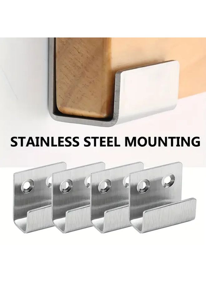 2 Pack Black Heavy Duty Stainless Steel Picture Hanging Brackets Wall Mount Rust Free Includes Screws Suitable For Framed Art Furniture And Bathroom Easy Installation Metal Hanging Hardware - Image 1