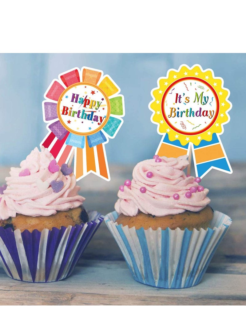 Excefore Birthday Stickers, Happy Birthday Badge Stickers Can Be Attached Wall, Table, Cheek, Arm, Clothes for Birthday Party Decoration 300 Pcs - Image 5