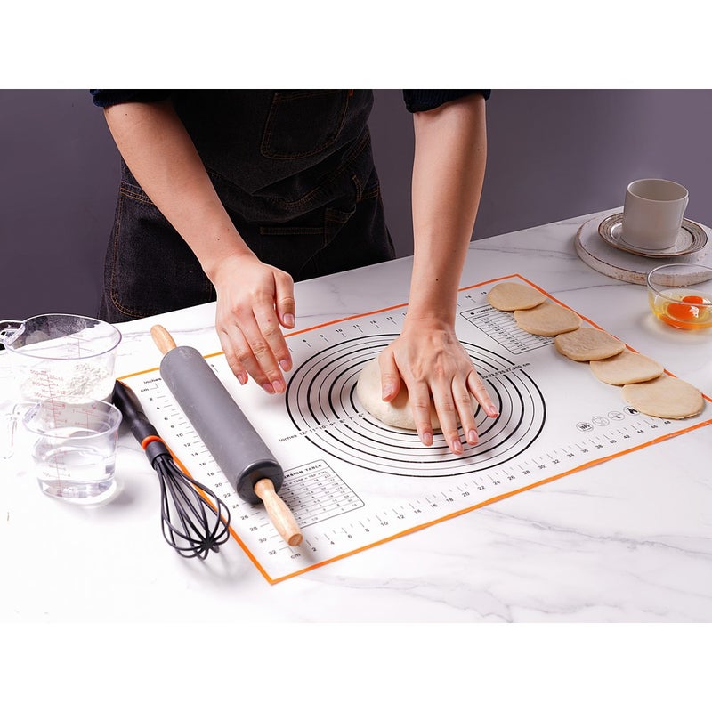 Baker's Secret Silicone Pastry Mat 60x40cm – Non-Stick, Heat-Resistant Baking Mat for Dough Rolling & Pastry Preparation - Image 4