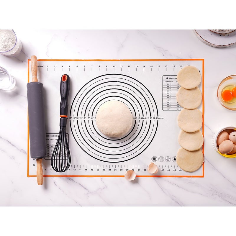 Baker's Secret Silicone Pastry Mat 60x40cm – Non-Stick, Heat-Resistant Baking Mat for Dough Rolling & Pastry Preparation - Image 2