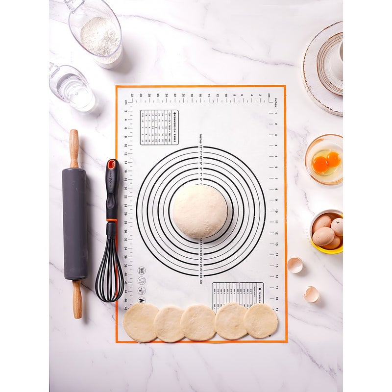 Baker's Secret Silicone Pastry Mat 60x40cm – Non-Stick, Heat-Resistant Baking Mat for Dough Rolling & Pastry Preparation - Image 3