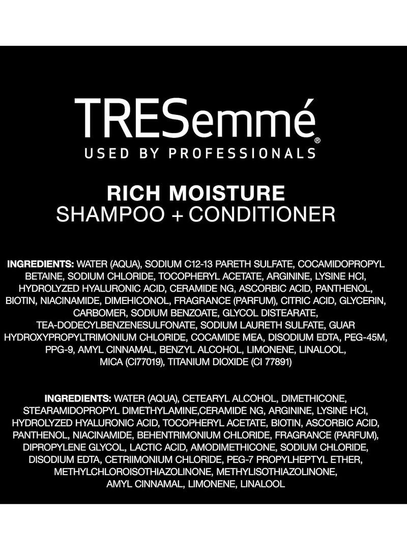TRESemmé TRESemmé Rich Moisture Shampoo and Conditioner Rich Moisture Pack of 2 for Dry Hair Formulated With Vitamin E and Biotin 28 oz  - Image 3
