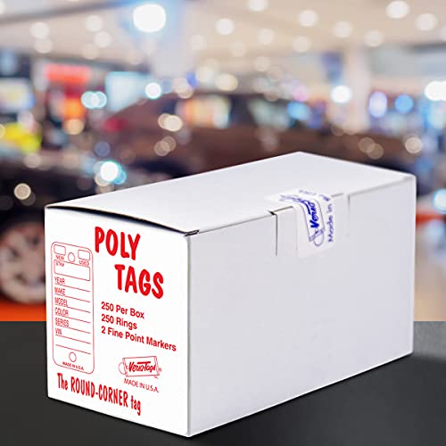 Versa-Tags 250 Tear-Proof Poly Key Tags - Plastic Key Tags for Automotive, Truck, or RV Dealerships (White), Made in USA - Image 5