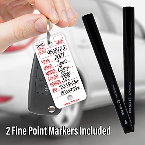 Versa-Tags 250 Tear-Proof Poly Key Tags - Plastic Key Tags for Automotive, Truck, or RV Dealerships (White), Made in USA - Image 3
