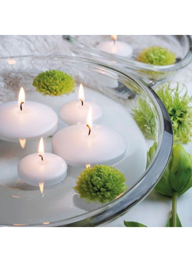 Mado Gallery Glass Cylinder Vases Set of 4 Decorative Flower & Candle Holders for Home or Wedding | Floating & Pillar Candles Choice Available (Buy It With Pack Of 8 Pieces Big Ivory Floating Candles) - Image 1