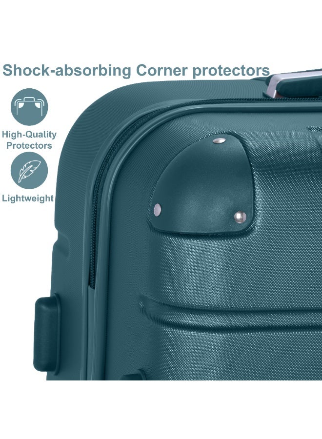 SENATOR Lightweight Checked Bag Durable Hard Shell Luggage 28 Inches Suit Case for Travel A1012 ABS Large Hard sided Luggage with Spinner Wheels 4 Checked Luggage 28-Inch, Dark Teal - Image 5