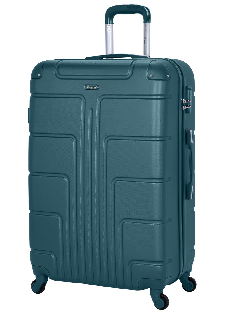 SENATOR Lightweight Checked Bag Durable Hard Shell Luggage 28 Inches Suit Case for Travel A1012 ABS Large Hard sided Luggage with Spinner Wheels 4 Checked Luggage 28-Inch, Dark Teal - Image 1