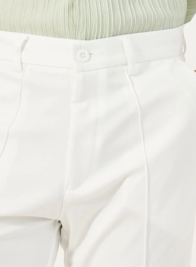 ستايلي Styli Front Pintuck Knit Slim Fit Pants
