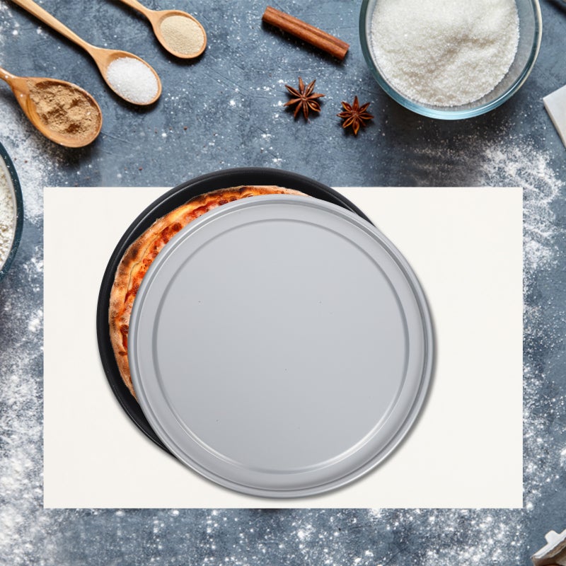 Pizza Pan Lid Restaurant Aluminum Alloy Pizza Pan Lid Round Cake Baking Plate Cover - Image 2