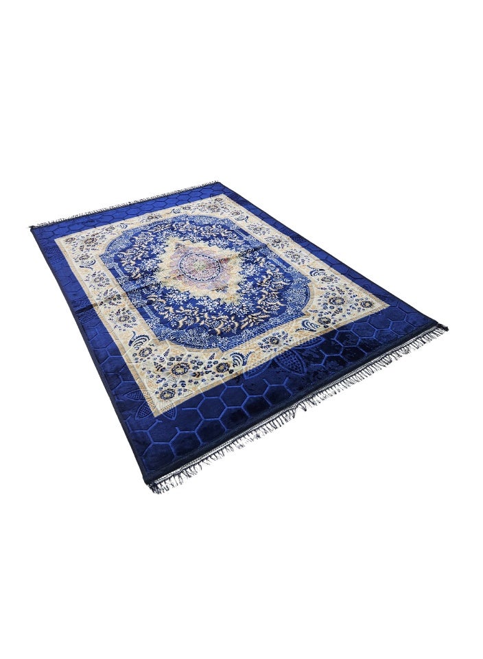 SMART HOME Excellent velvet carpets and rugs, padded and soft to the touch, with beautiful 3D patterns a ground seating mat for trips, camping, hiking, and wilderness, a luxurious rug, size 230X160 cm - Image 2