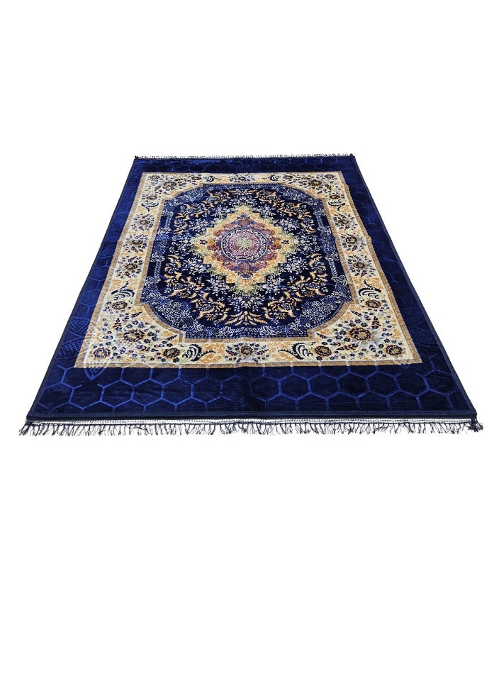 SMART HOME Excellent velvet carpets and rugs, padded and soft to the touch, with beautiful 3D patterns a ground seating mat for trips, camping, hiking, and wilderness, a luxurious rug, size 230X160 cm - Image 4