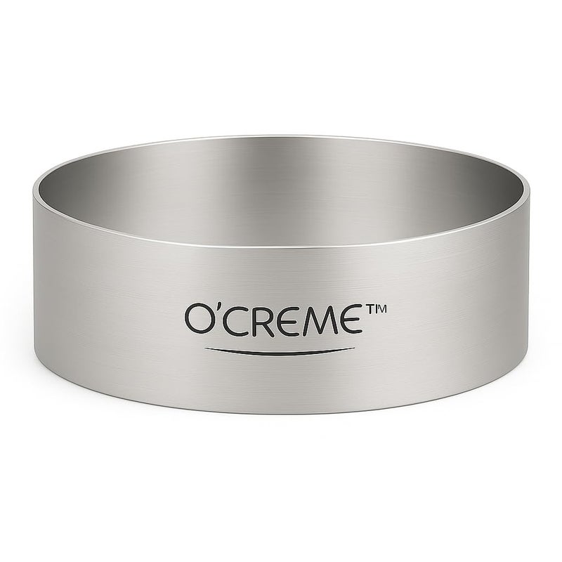 OCREME Cake Ring Sturdy Stainless Steel Round Mousse Cake Ring Mold for Baking Dessert Decorating Pastry Rings 6 Inch Diameter x 2 Inch High