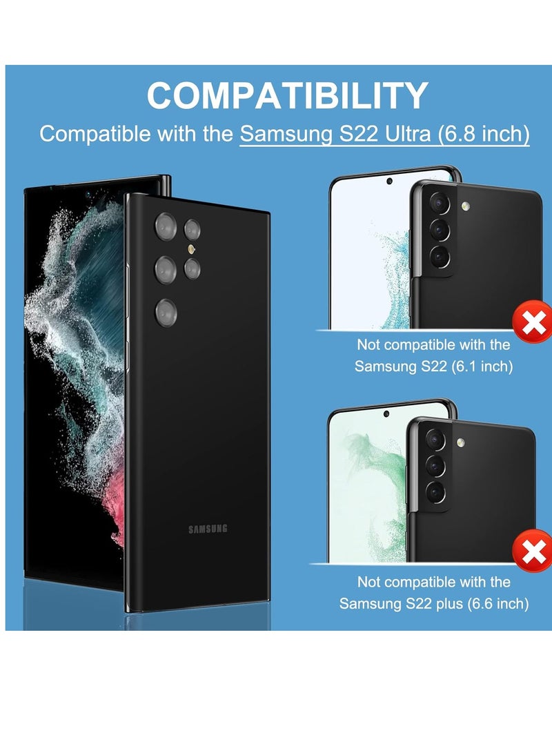 FARROBIZZ [2 Pack] Galaxy S22 Ultra Privacy Screen Protector, Tempered Glass Anti-Spy 9H Hardness Film for Samsung Galaxy S22 Ultra 6.8”, 3D Curved Edge Easy Install 【Don’t Support Fingerprint Unlock】 - Image 3
