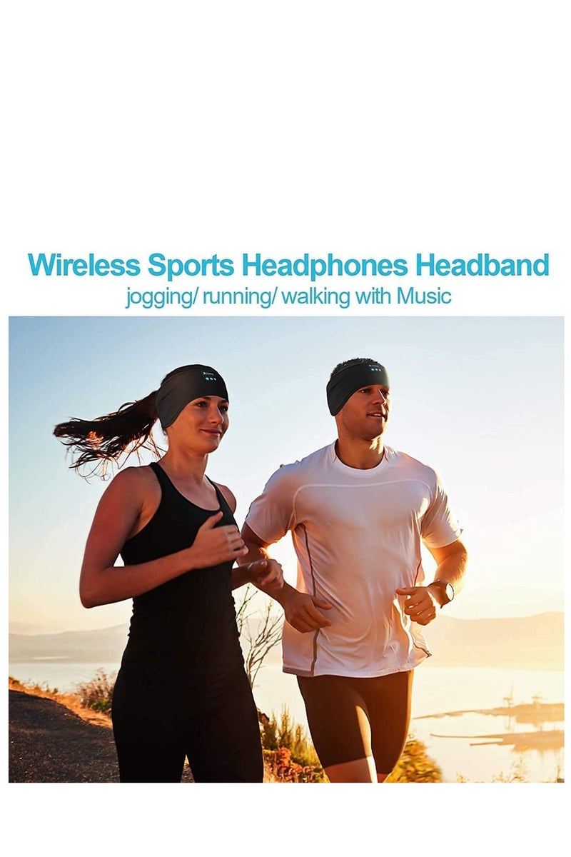 Flushrenic Headphones Bluetooth,  Soft Wireless Music Sport Headbands,  Training Headband，Long Time Play  Headsets for  Travel Running Meditating  Headphones (Grey) - Image 5