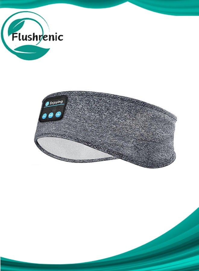 Flushrenic Headphones Bluetooth,  Soft Wireless Music Sport Headbands,  Training Headband，Long Time Play  Headsets for  Travel Running Meditating  Headphones (Grey) - Image 1