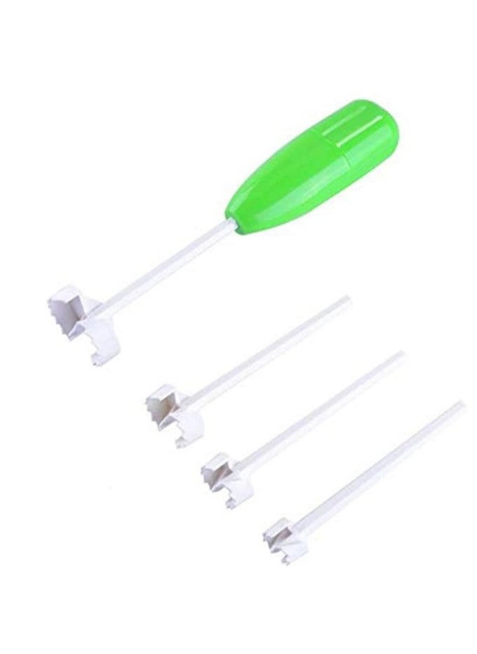 Generic - "4-Piece Plastic Stuffed Vegetable Corer Set - Magic Corer for Zucchini, Eggplant, and Tomatoes, Perfect for Easily Preparing Stuffed Vegetables. Includes a Thin and Sturdy Corer for Vegetables like Zucchini and Eggplant. A Versatile Tool for Professionally and Easily Preparing Stuffed Dishes, Ideal for Everyday Cooking." - Image 1