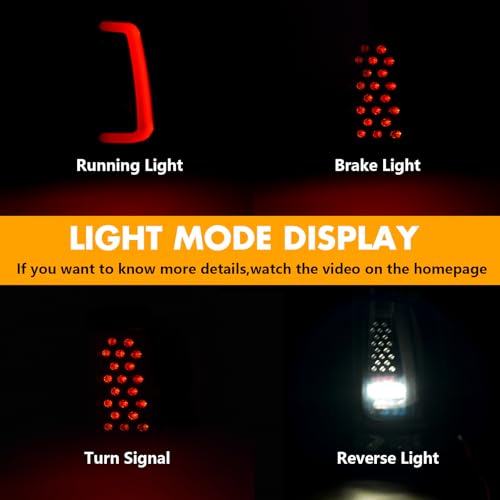 OKSIWA Sequential LED Tail Lights for Dodge Ram 1500 1994–2001/2500-3500 1994–2002, Animated C-Shaped, Full LED Rear Lamp Assembly, Weatherproof, Plug & Play (Driver & Passenger Side) - Image 2