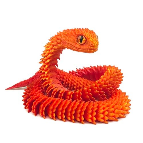 UXBSTM 24in 3D Printed Snake Toys Flexible 3D Printed Animal Fidget ADHD Snake Toys Perfect Desk Pet for Animal Collectors Easter Basket Essentials Easter Basket Stuffers - Image 1