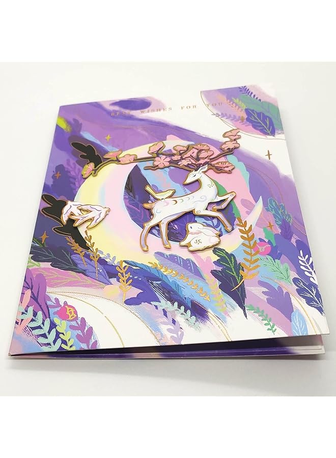erorex Pop Up Birthday Cards For Women Men Kids 3D Pop Up Cards Thank You Cards Greeting Cards Anniversary Card Birthday Day Gifts For Mom With Plastic Bag And Pop Up Card Holder Purple  - Image 4