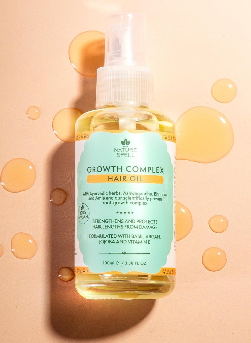 Nature Spell Growth Complex Hair Oil 100ml - Ayurvedic Hair Strengthening & Growth Treatment - Image 5