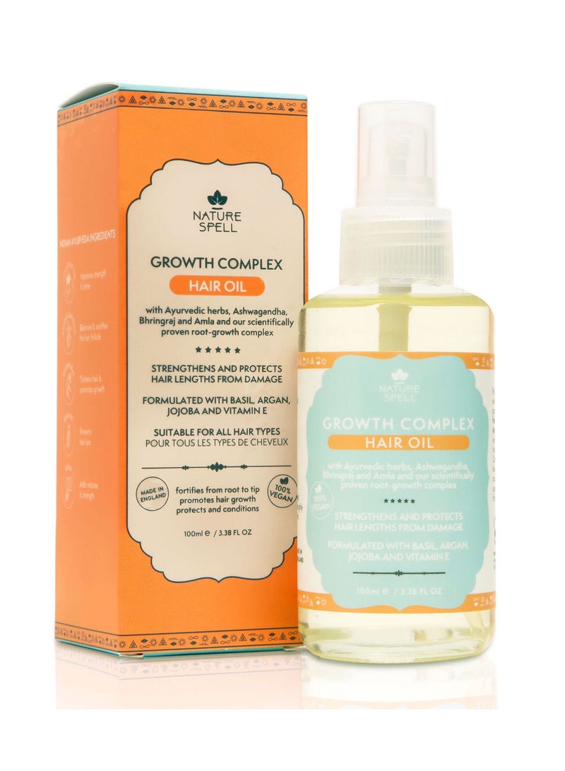 Nature Spell Growth Complex Hair Oil 100ml - Ayurvedic Hair Strengthening & Growth Treatment - Image 1