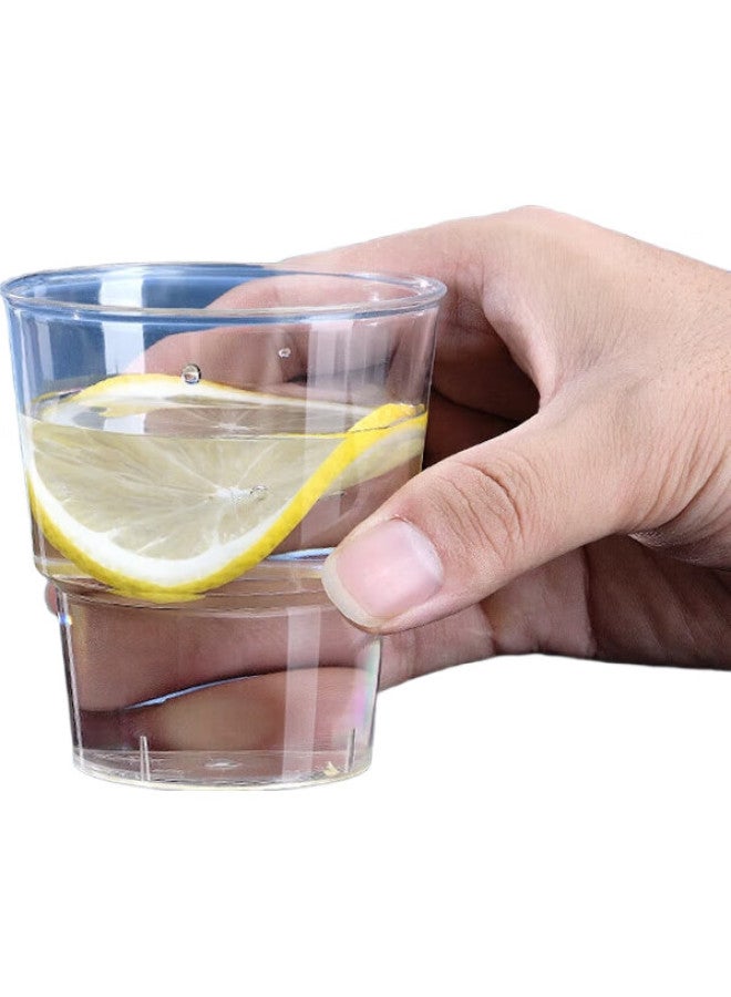 Temeiju Disposable Plastic Cup Air Cup Food Grade Thickened And Hardened 230Ml Plastic Beverage Wine Tea Water Transparent Space Cup - Image 1