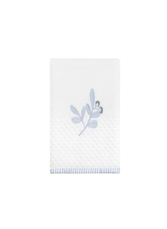 IZOD - Hand Towels, Soft & Absorbent Embroidered Cotton with Textured Terry Weave, Evergreen Bathroom Decor (Kingsley Collection, 2-Pack) - Image 4