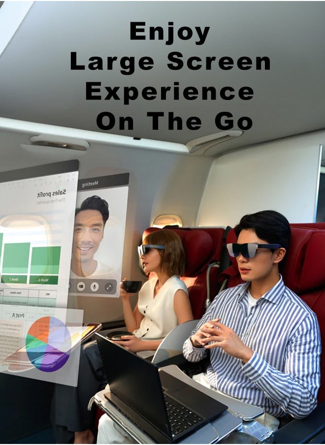 RayNeo - RayNeo Air 2s XR Glasses - Latest AR Smart Glasses with 4 Speakers, 201" Micro OLED with 120 Hz, 5000 nits Brightness, Smart Glasses for iPhone 16/15/15 Pro Max/Android/MacBook/Switch/PS5/-2024 Model. - Image 1