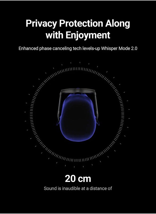 RayNeo - RayNeo Air 2s XR Glasses - Latest AR Smart Glasses with 4 Speakers, 201" Micro OLED with 120 Hz, 5000 nits Brightness, Smart Glasses for iPhone 16/15/15 Pro Max/Android/MacBook/Switch/PS5/-2024 Model. - Image 1