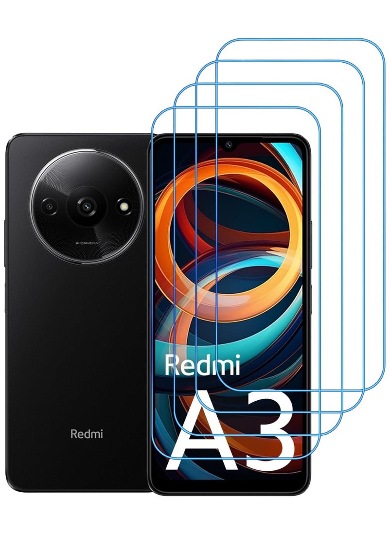 ACLIX 4 Pieces Antistatic ESD Dustproof Premium Quality High Definition Clear Tempered Glass Screen Protector Designed For Xiaomi Redmi A3 - Image 1