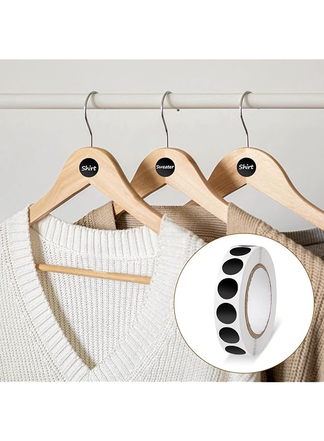 إيروريكس 1000 قطعة من الملصقات الدائرية السوداء مقاس 0.5 بوصة، ملصقات دائرية مقاومة للماء، ملصقات بنقاط سوداء، ملصقات ترميز الألوان للمكتب والمتجر والمنزل والفصول الدراسية - Image 2