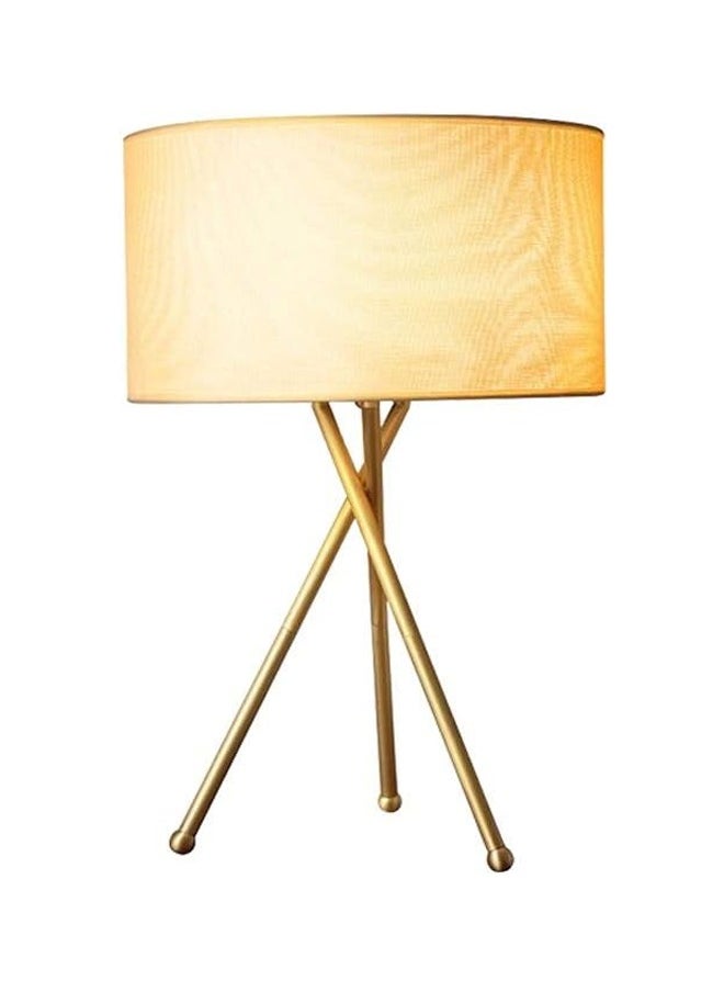 ATM - Modern Tripod Table Lamp with Gold Metal Base and Fabric Shade - Image 1