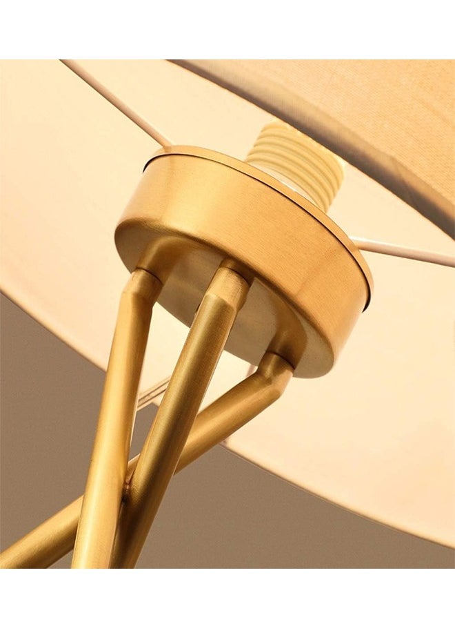 ATM - Modern Tripod Table Lamp with Gold Metal Base and Fabric Shade - Image 1