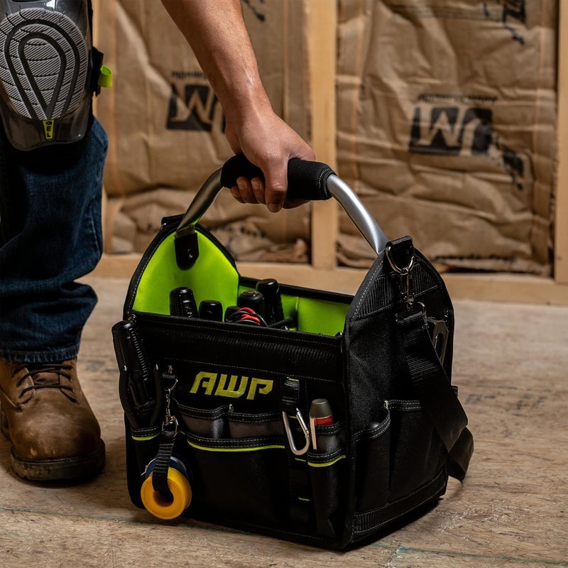 AWP 12 Inch Pro Tool Tote with Rotating Handle for Easy Tool Access, Water-Resistant Construction - Image 5