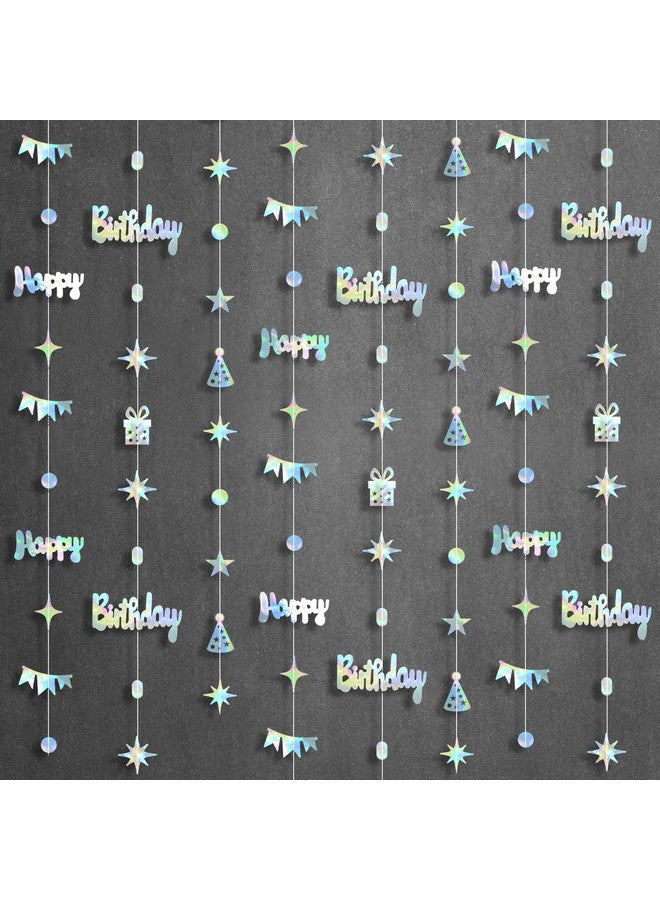 KATCHON كاتش أون، لافتة زينة عيد ميلاد سعيدة متلألئة - 6.5 قدم، عبوة من 8 | زينة فضية معلقة لزينة عيد الميلاد السعيد | زينة حفلات بموضوع ديسكو | لا حاجة لعملها بنفسك - Image 1