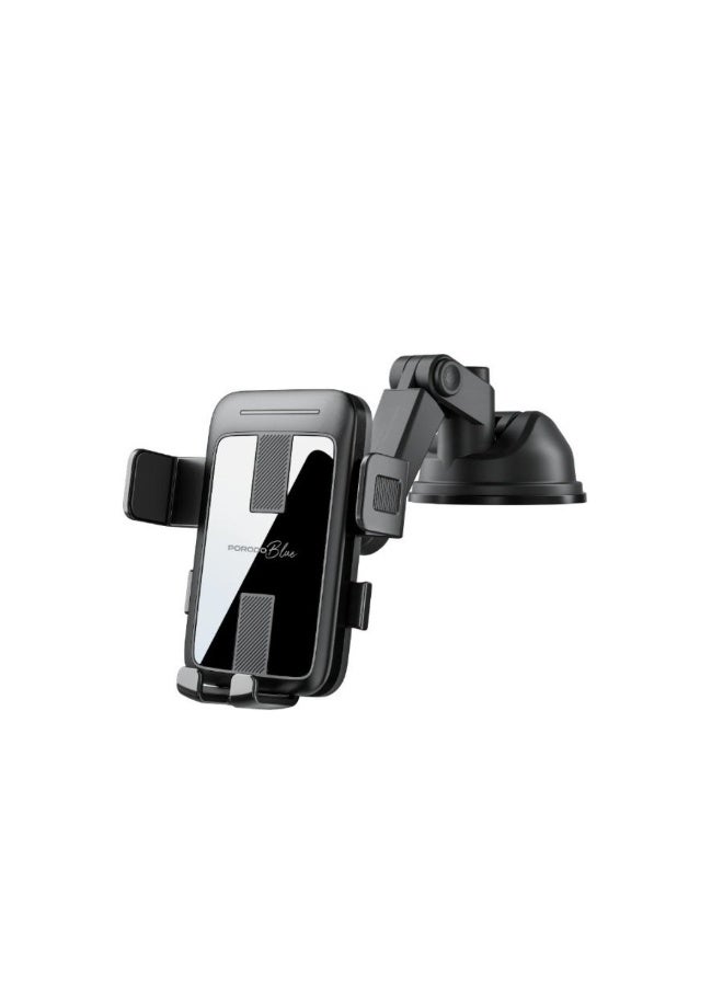 Porodo Blue Cradle Suction Car Phone Holder Multi Surface Mount Adjustable 4.5 to 6.5 Inch Devices - Image 1