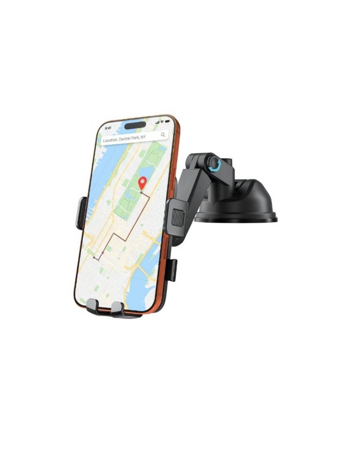 Porodo Blue Cradle Suction Car Phone Holder Multi Surface Mount Adjustable 4.5 to 6.5 Inch Devices - Image 3
