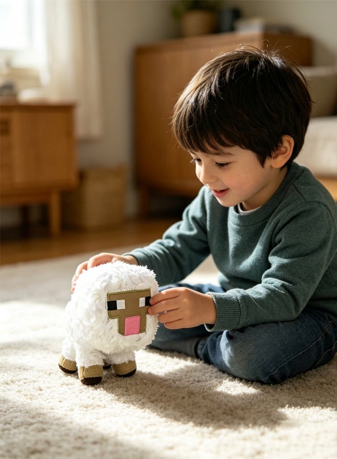 ماين كرافت طفل الغنم بلش لعبة - ناعمة، صفراء ممشوة الحيوانات الشكل، 5.5 "طويل، أعمار 12 + أشهر - Image 4