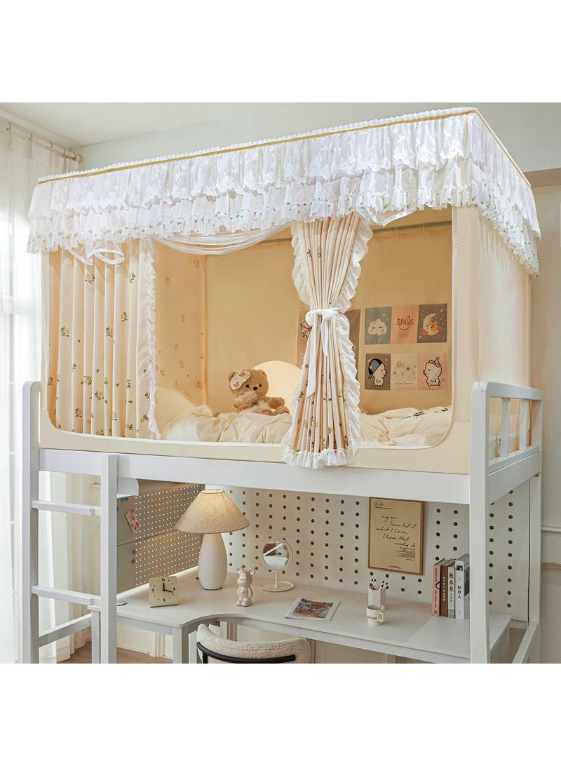 Bluejw Bed Canopy Tents Curtain Blackout Curtain Single Bed Tent Curtain Student Shading Cloth Bed Canopy Mosquito Net Student Sleep Privacy Protection - Image 1