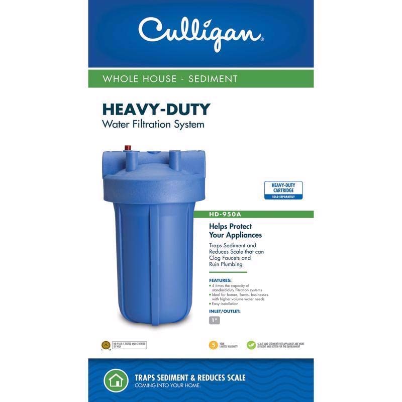 Culligan كوليجان HD-950A وحدة تصفية المياه الثقيلة 1" مدخل/(مخرج) للمنزل، أزرق - Image 2
