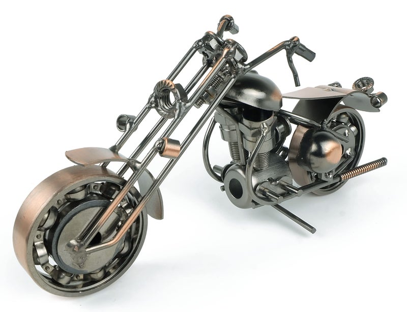 TRANSGOOD Motorcycle Model Handmade Collectible Creative Gifts for Home Dcor Handmade CraftsBronze