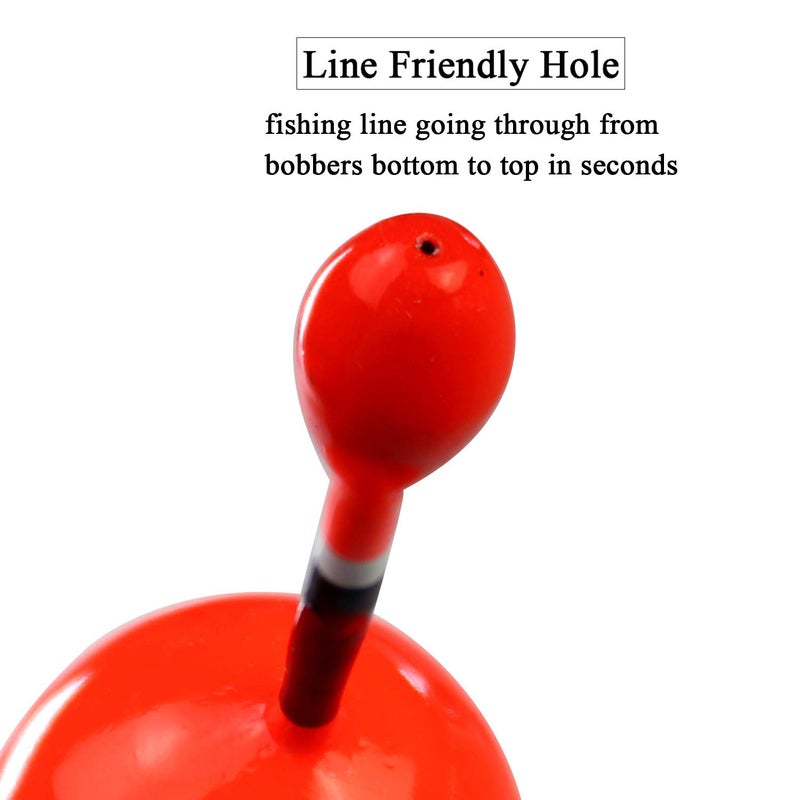 THKFISH Slide Fishing Floats Bobbers Saltwater Freshwater Slip Bobbers for Crappie Panfish Trout Bass Fishing (Black and Red, 1/2 oz 2"x5.28" - 5Pcs) - Image 3